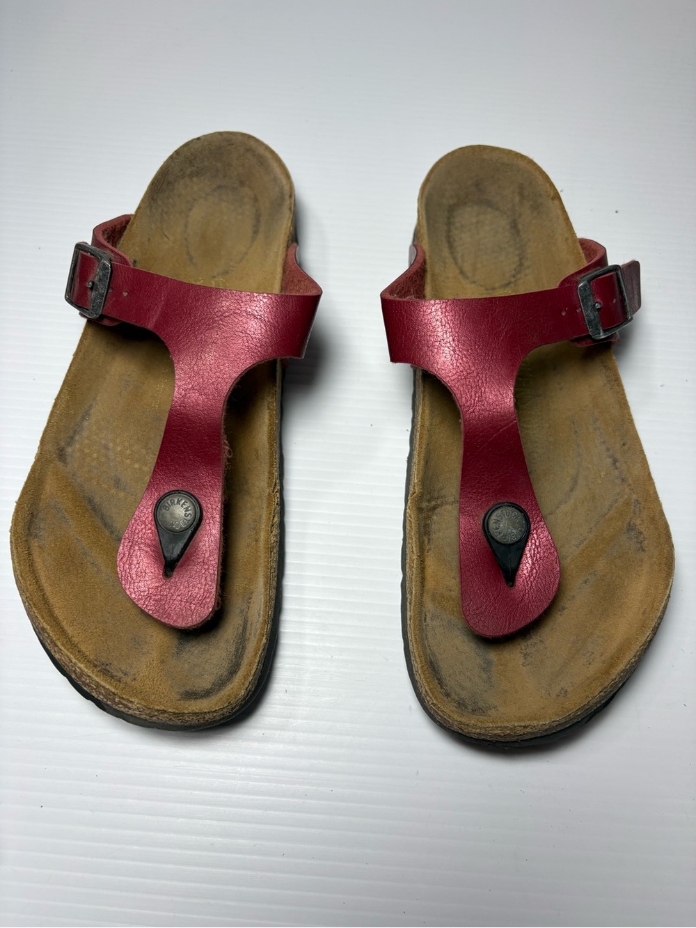 Birkenstock Red Thong Sandals